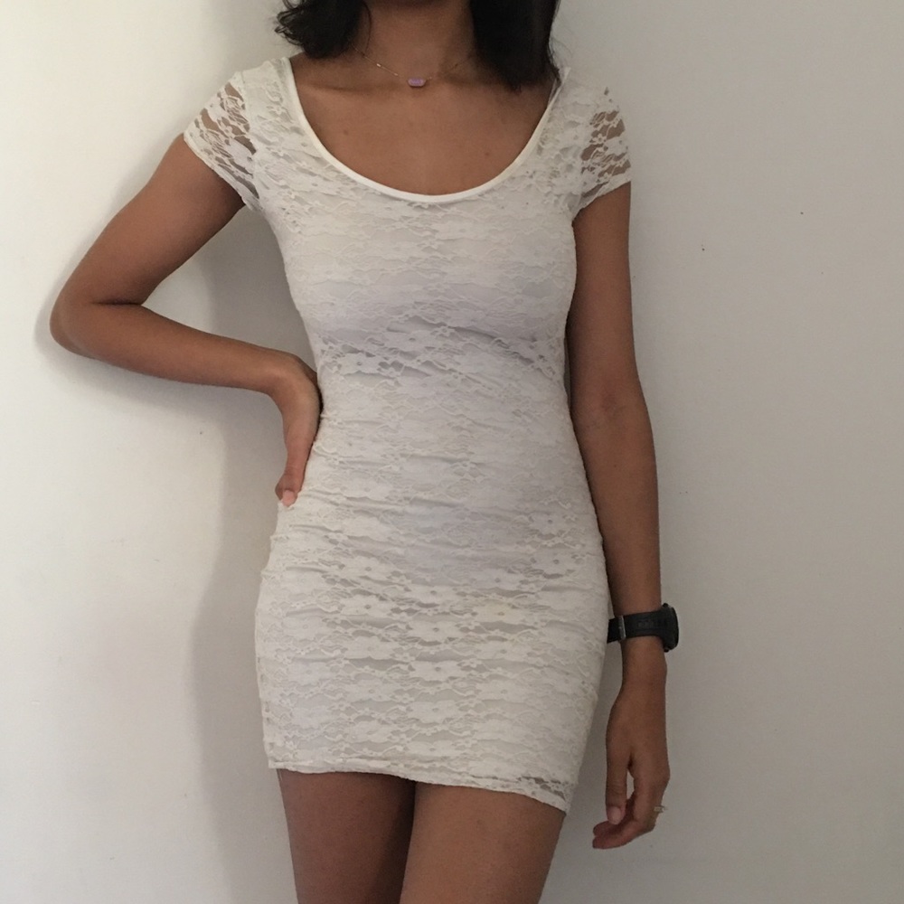 Cream mini dress